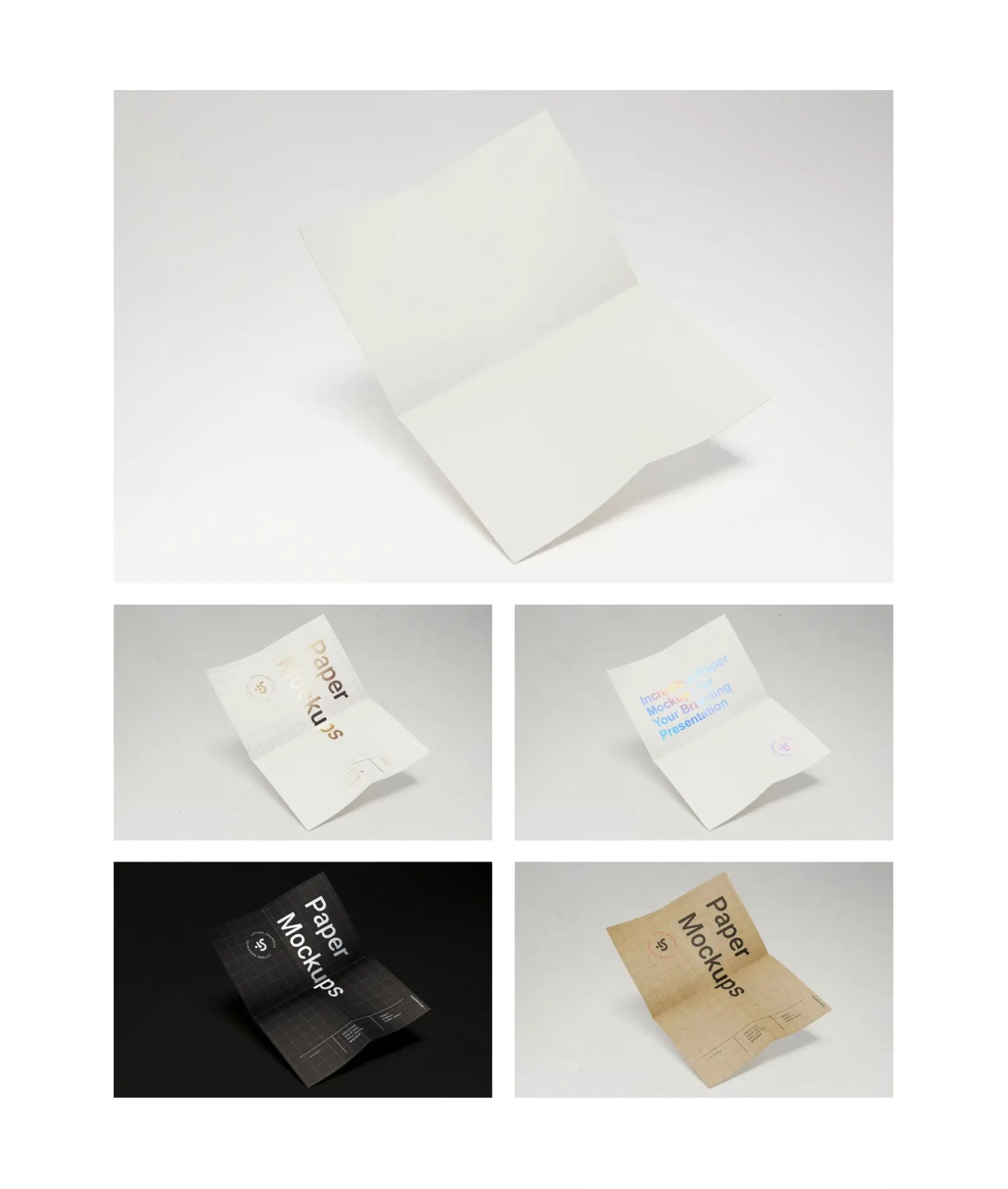 Paper Branding Mockups Bundle 9