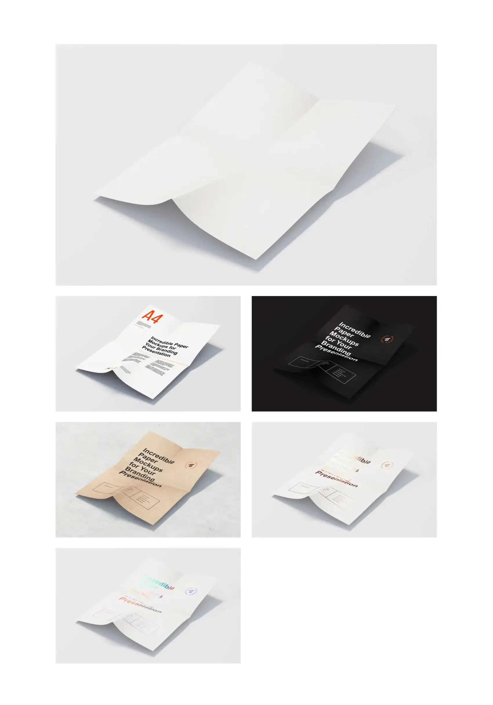 Paper Branding Mockups Bundle 11