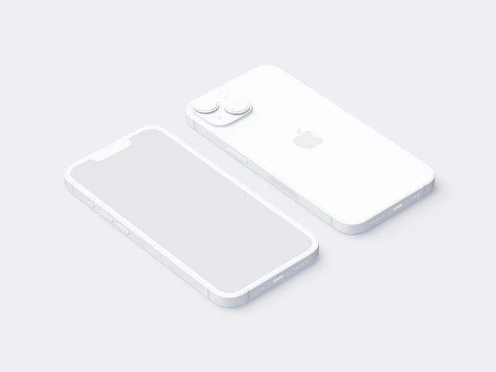 iPhone 14 Clay Mockup, 18