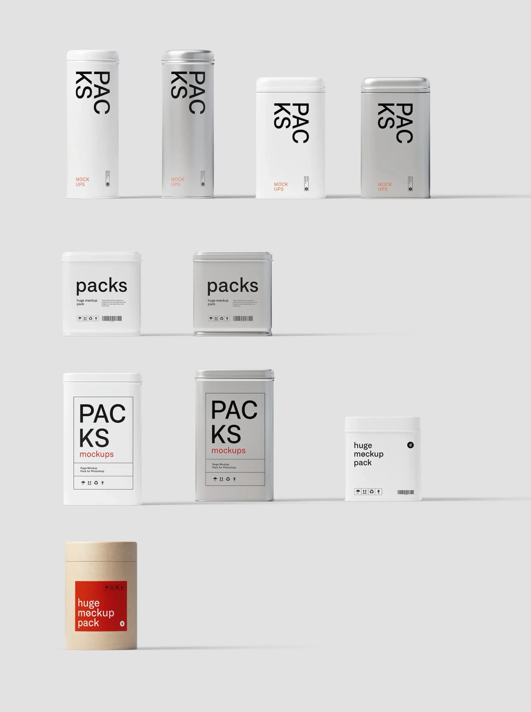 Tin Boxes and Canned Goods Mockups 2
