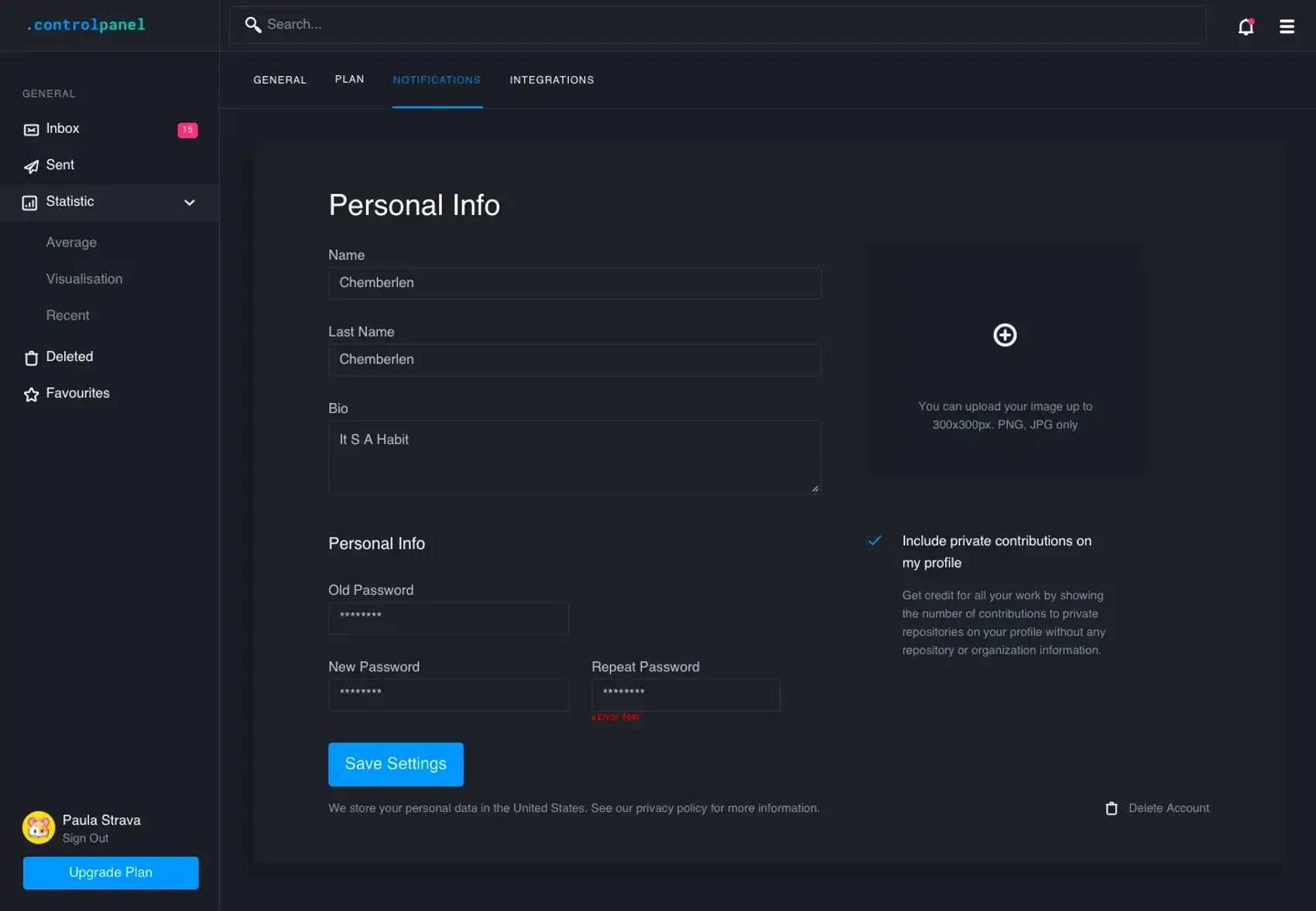 Control Panel 30