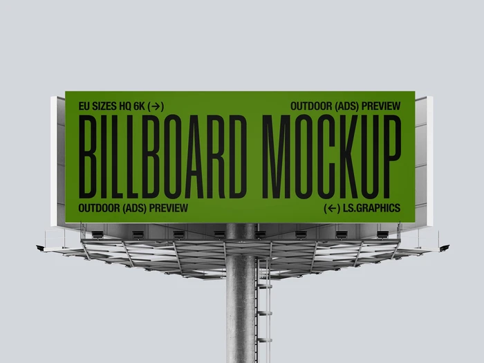 Billboard Mockup, Isolated, EU Scene 07