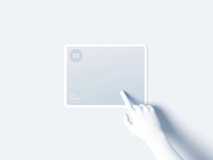 Hands Clay Mockups, 01