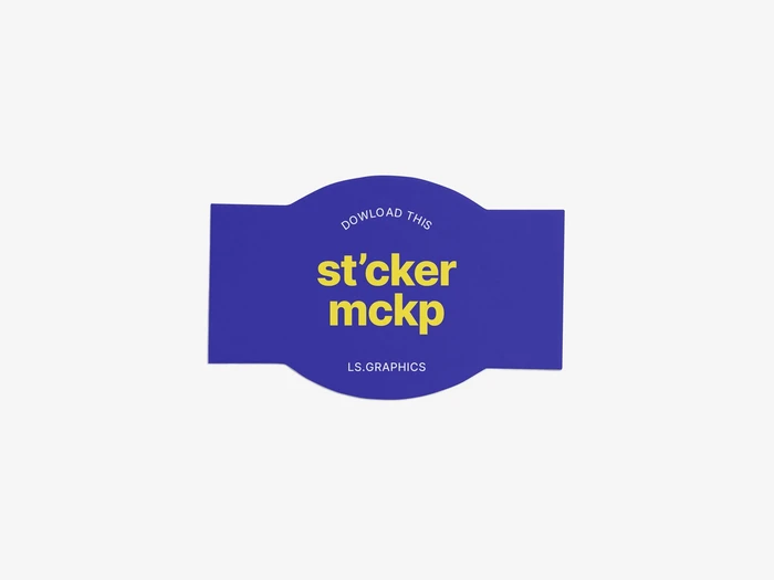 Glossy Sticker Mockup, Scene 17