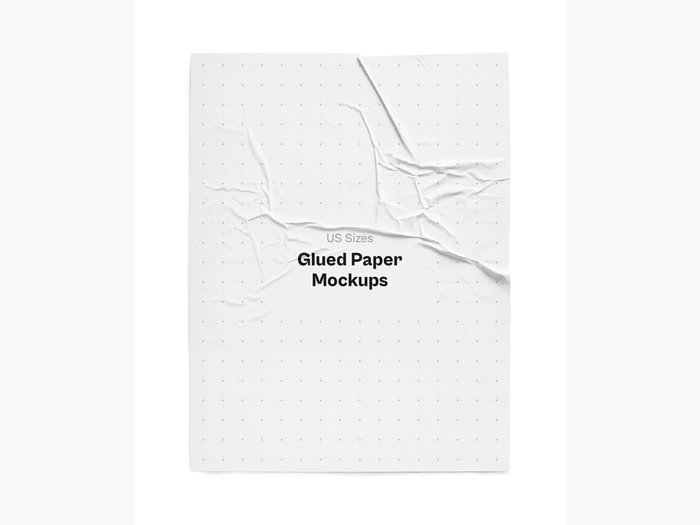 Glued Paper Mockup, US Glossy, 08