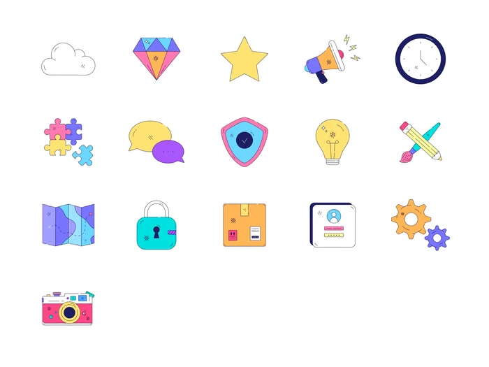 Zwosh, Icons