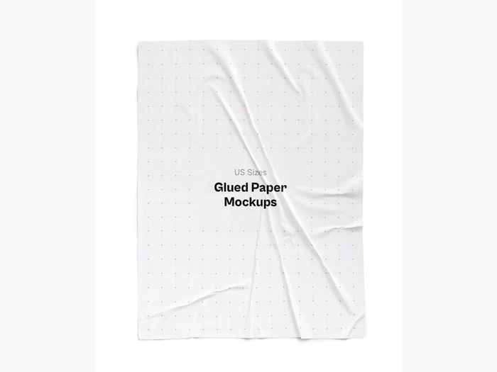 Glued Paper Mockup, US Glossy, 13