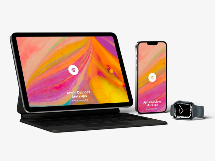 Apple Mockups Bundle, Realistic, 01