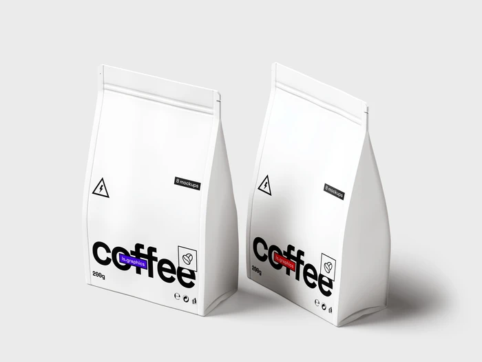 Coffee Bag Mockups, Scene 06