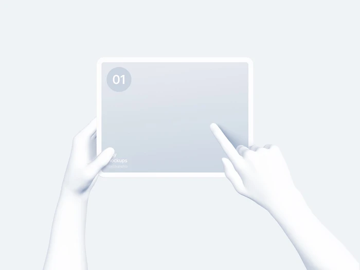 Hands Clay Mockups, 02