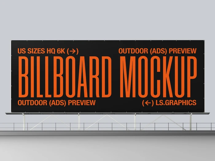 Billboard Mockup, Isolated, EU Scene 12