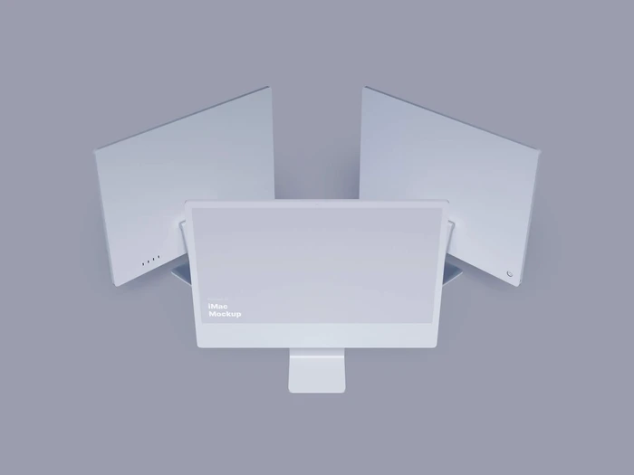 iMac 24-inch Clay Mockups, 15
