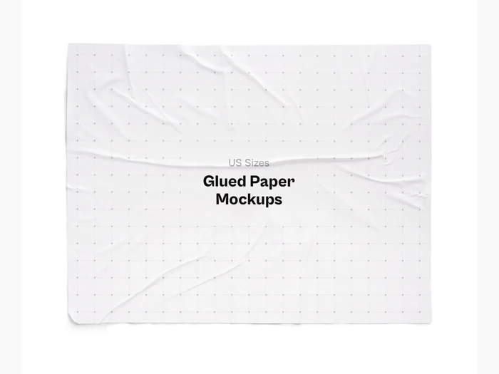 Glued Paper Mockup, US Glossy, 19