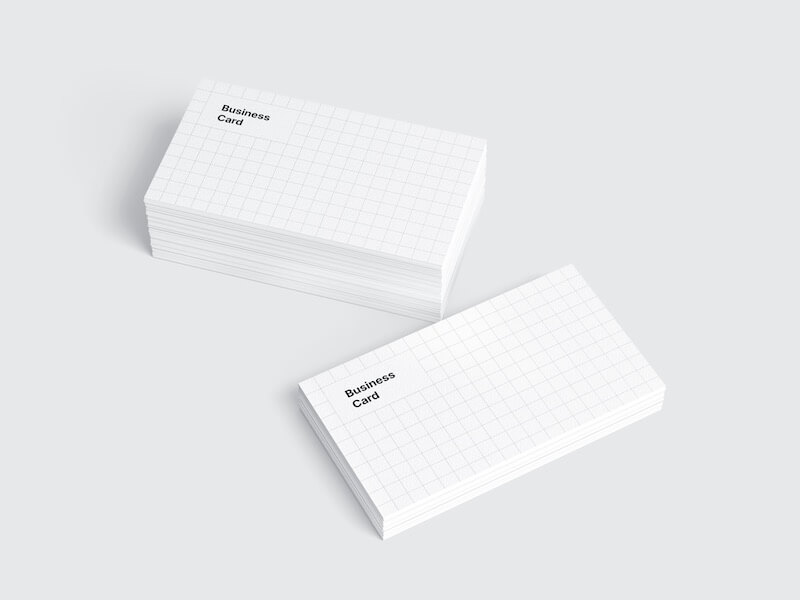 Business Card Mockups, US-Angled, 16