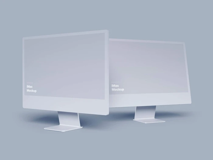iMac 24-inch Clay Mockups, 12