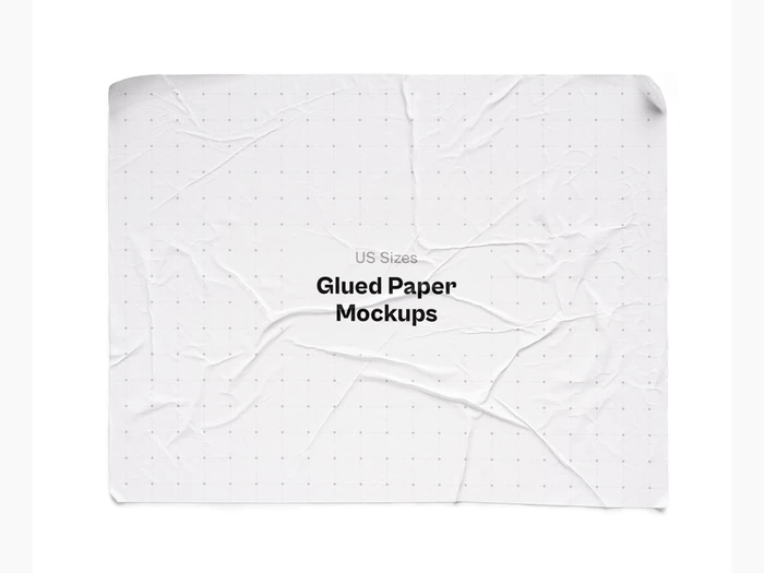 Glued Paper Mockup, US Glossy, 18