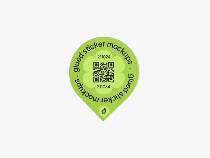 Glossy Sticker Mockup, Scene 28