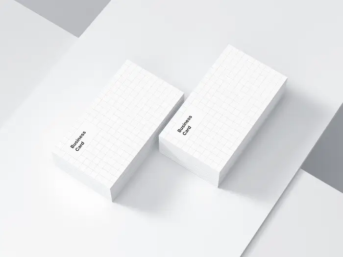Business Card Mockups, US-Angled, 17
