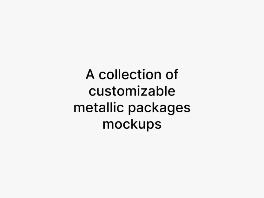 Metallic Packages Mockups 2