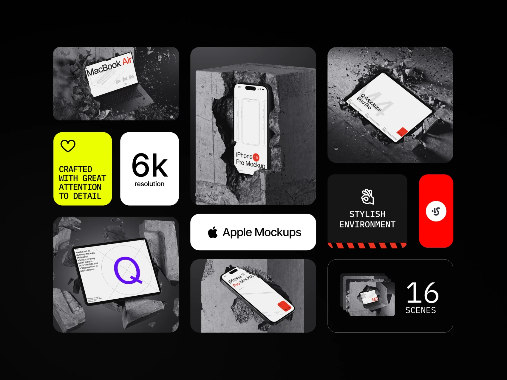 Q-Mockups: Apple Devices 2