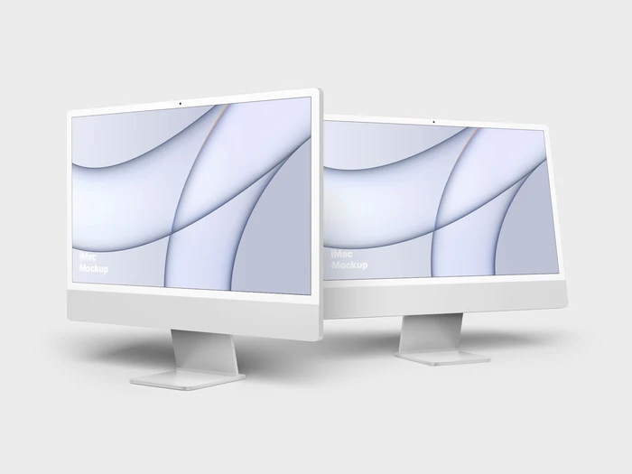 iMac 24-inch Mockups, 12