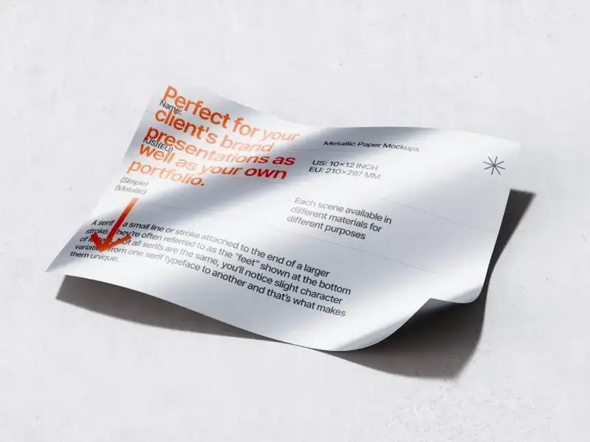 Metallic Paper Mockups 5