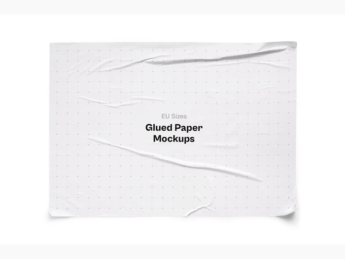 Glued Paper Mockup, EU Glossy, 23