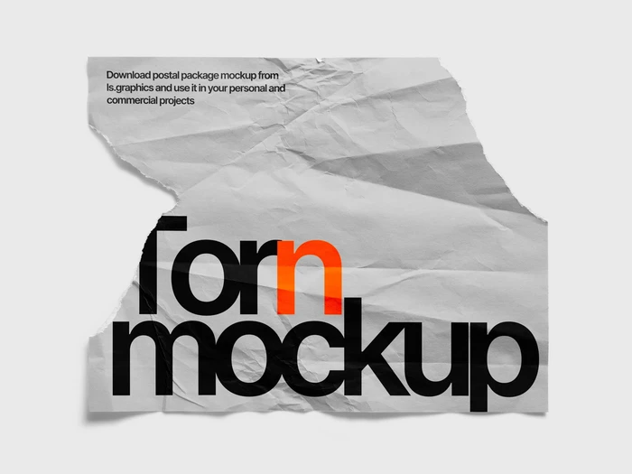 Torn Simple Poster Mockup, US, 09