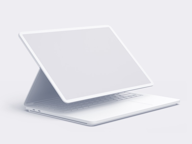 Laptop Studio Clay Mockups: 14