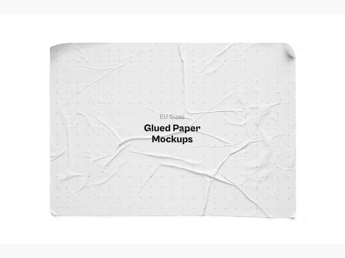 Glued Paper Mockup, EU Glossy, 18