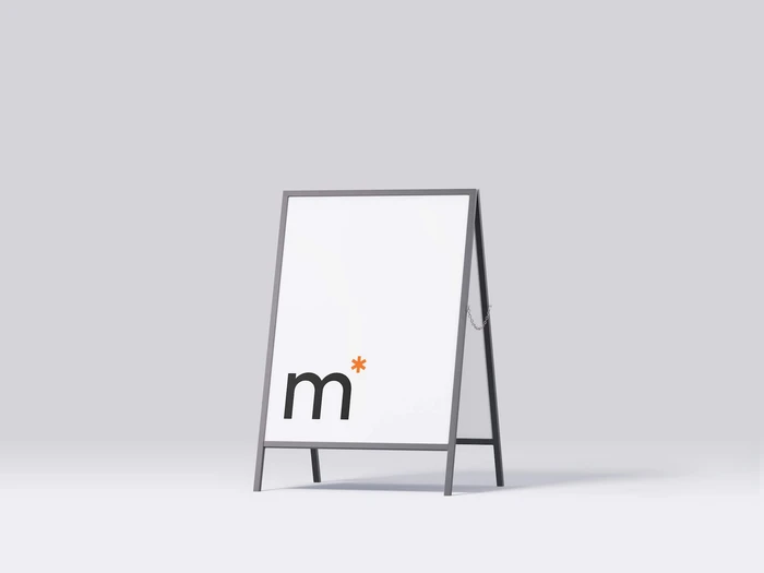 Double Sided A-Frame Sign Mockup, Isolated, 21