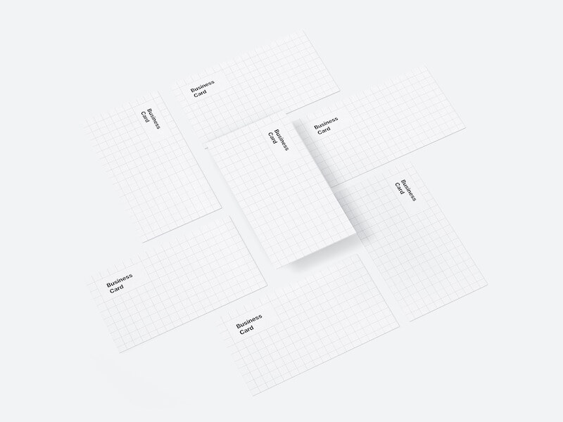Business Card Mockups, US-Angled, 13