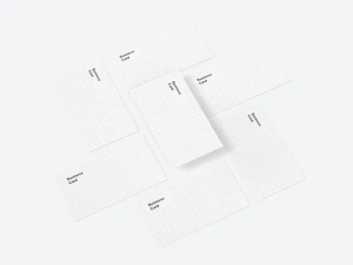 Business Card Mockups, US-Angled, 13