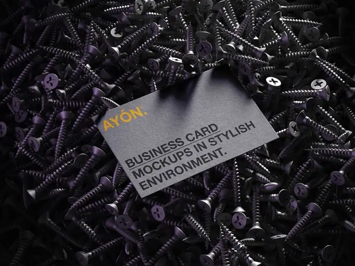 Ayon, Business Card Mockup, EU, 01