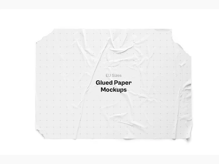 Glued Paper Mockup, EU, 13