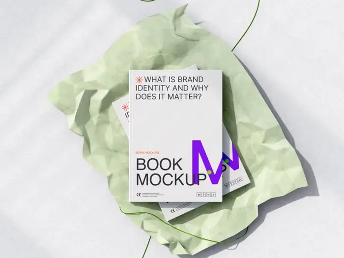 Boyne, Premium Quality Book Mockups in Top View, EU, 05