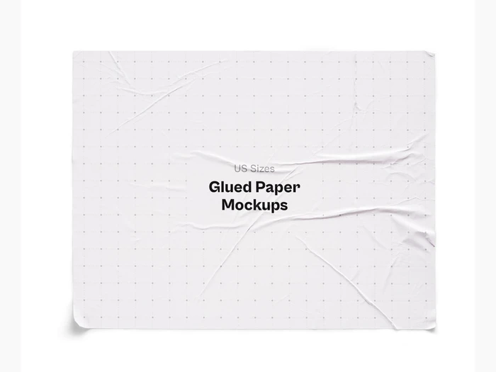 Glued Paper Mockup, US Glossy, 17
