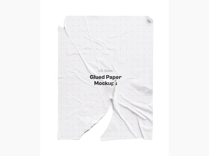 Glued Paper Mockup, US Glossy, 14