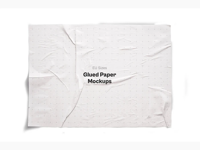 Glued Paper Mockup, EU Textured, 12