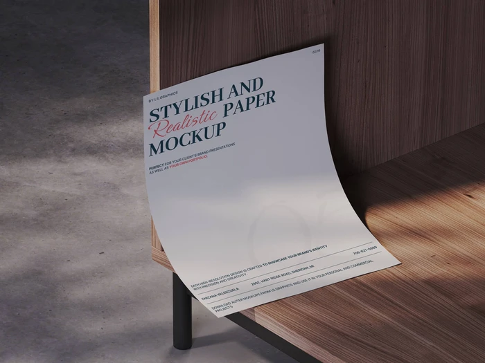 Ateur, Paper Mockup, US, 05