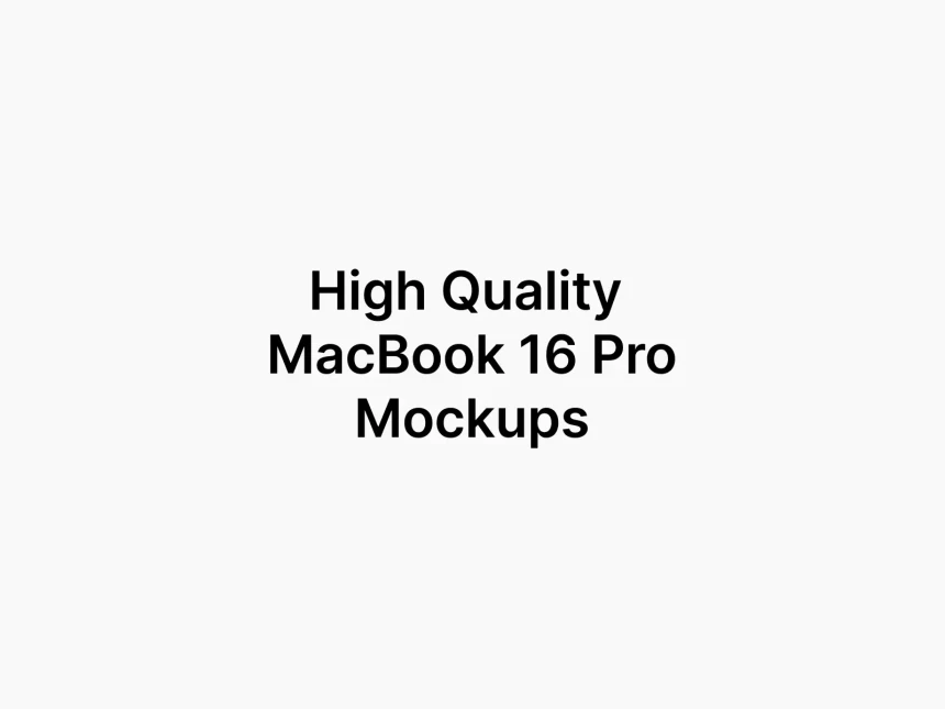 B-Mockups: MacBook 16 Pro 2