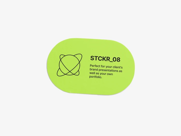 Glossy Sticker Mockup, Scene 36