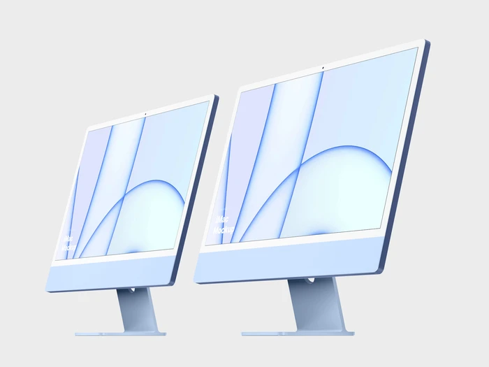 iMac 24-inch Mockups, 11