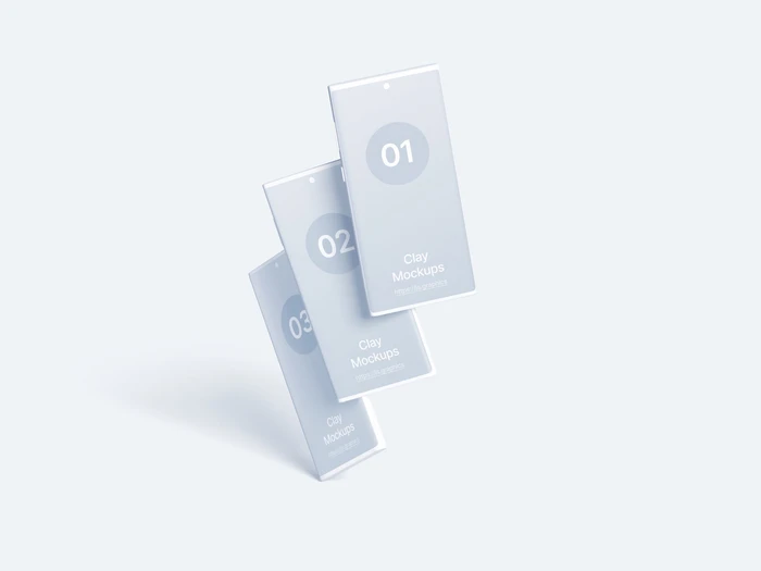 Android Note Clay Mockups, 04