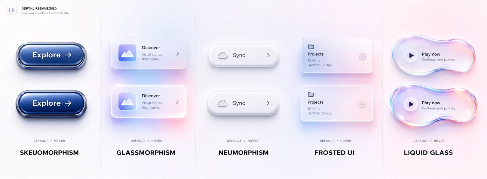 Glass UI Aesthetics Compared