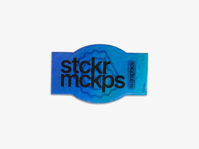 Holographic Sticker Mockup, Scene 03