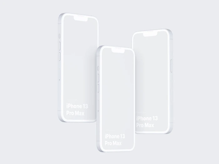 iPhone 13 Pro Clay Mockups: 08