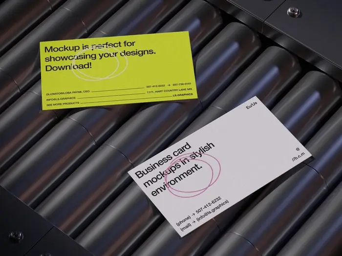 Ayon, Business Card Mockups, US, 16