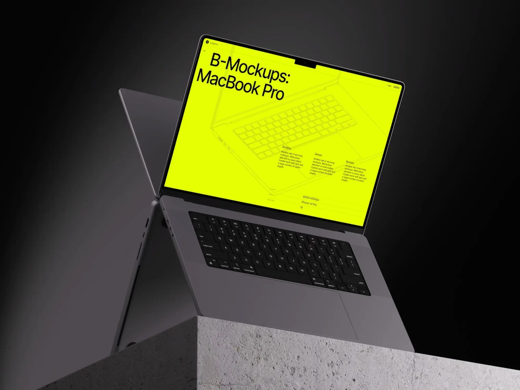 B-Mockups: MacBook 16 Pro 3