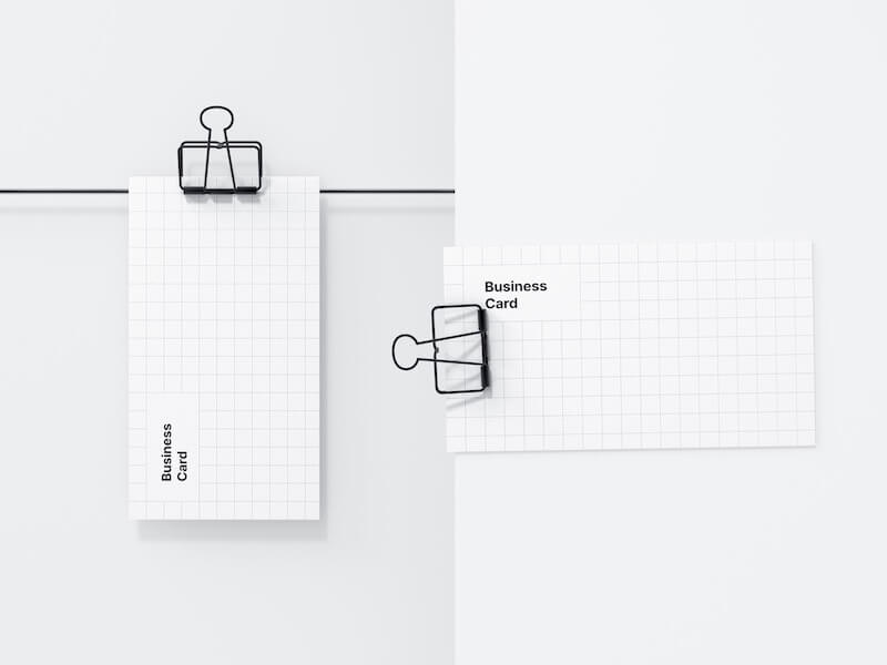 Business Card Mockups, US-Angled, 04